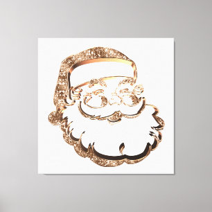 Funny Cute Santa Claus Father Christmas Elegant Canvas Print