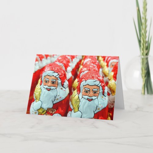 Funny Cute Santa Is Watching You Christmas Card