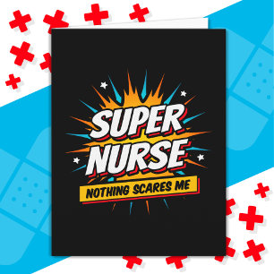 Funny Cute Sarcastic Superhero Nurse Appreciation Card