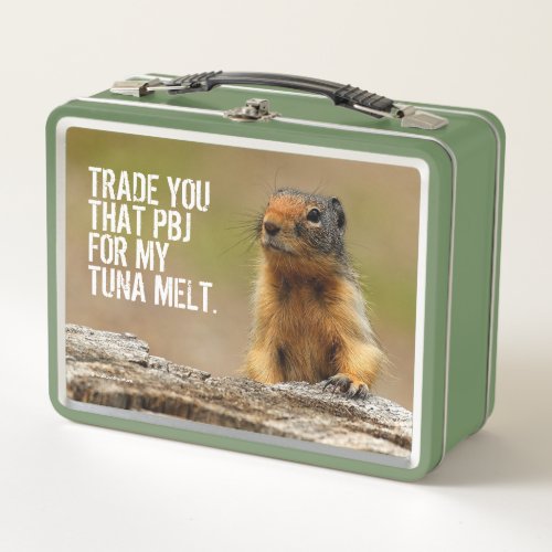 Funny Cute Saucy Columbian Ground Squirrel Metal Lunch Box