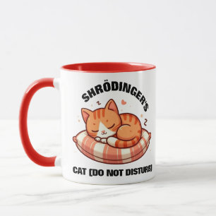 Funny Cute Shrodinger's Cat (Do Not Disturb) Mug