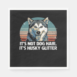 Funny & Cute Siberian Husky Dog Glitter Classic T- Napkins