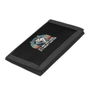 Funny & Cute Siberian Husky Dog Glitter Classic T- Tri-fold Wallet