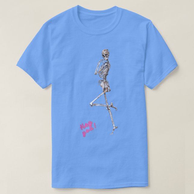 Funny Cute Skeleton Ladies  T-Shirt (Design Front)