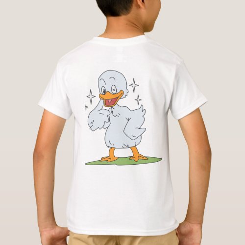 Funny Cute Smile face  Duck T_Shirt