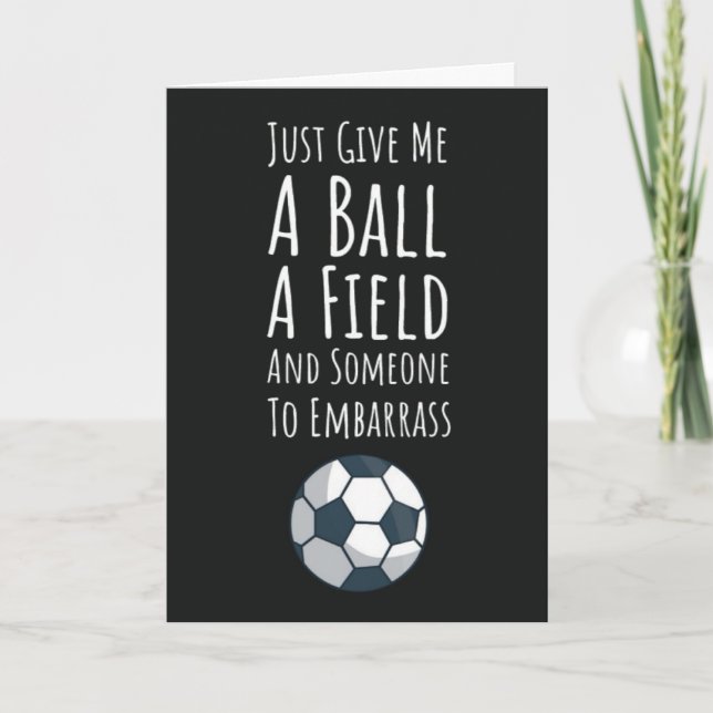 Funny Cute Soccer Birthday Cards Humor For Her (Front)