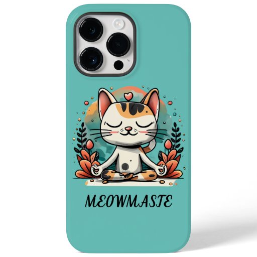 Funny Cute Spiritual Cat Meditating "MEOWMASTE" Case-Mate iPhone 14 Pro Max Case