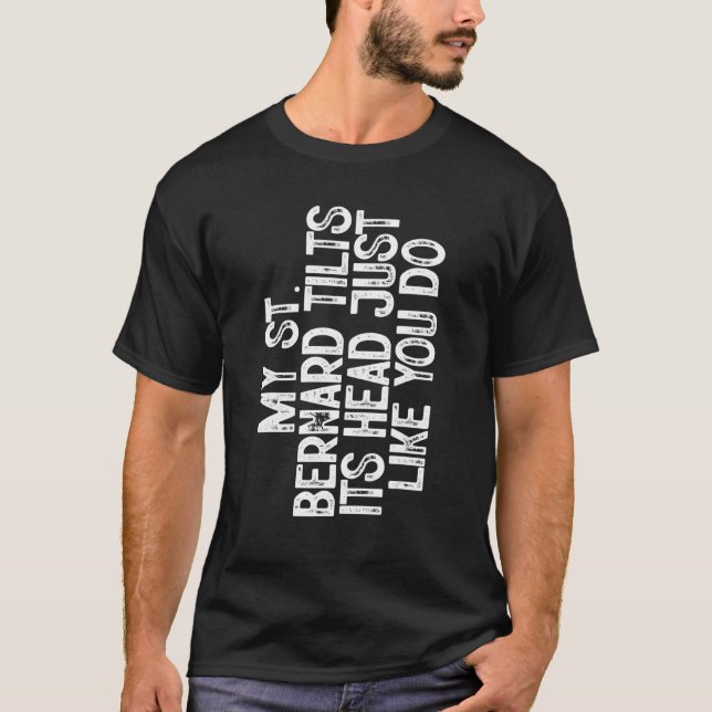 Funny Cute St. Bernard Dog Puppy Lover T-Shirt (Front)