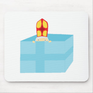 Funny Cute St. Nicholas Dutch Sinterklaas Kids Art Mouse Pad