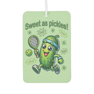 Funny Cute Sweet as Pickles Pickleball Air Freshener