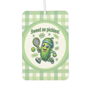 Funny Cute Sweet as Pickles Pickleball Air Freshener