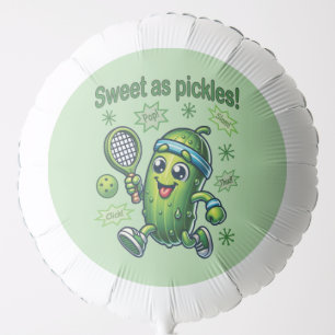 Funny Cute Sweet as Pickles Pickleball Balloon