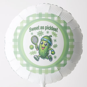 Funny Cute Sweet as Pickles Pickleball Balloon