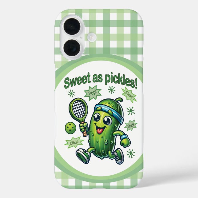 Funny Cute Sweet as Pickles Pickleball Case-Mate iPhone Case (Back)
