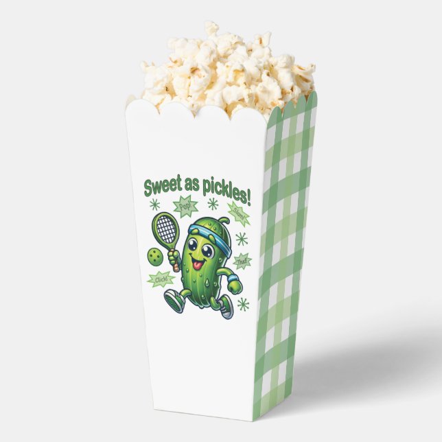 Funny Cute Sweet as Pickles Pickleball Favor Boxes (Popped)