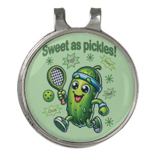 Funny Cute Sweet as Pickles Pickleball Golf Hat Clip