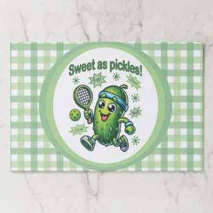 Funny Cute Sweet as Pickles Pickleball Paper Pad