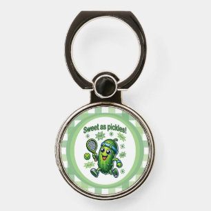 Funny Cute Sweet as Pickles Pickleball Phone Ring Stand