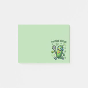 Funny Cute Sweet as Pickles Pickleball Post-it Notes