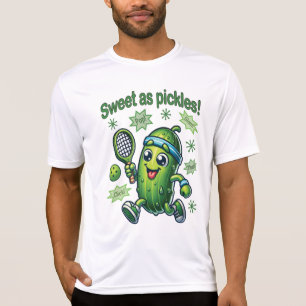 Funny Cute Sweet as Pickles Pickleball T-Shirt