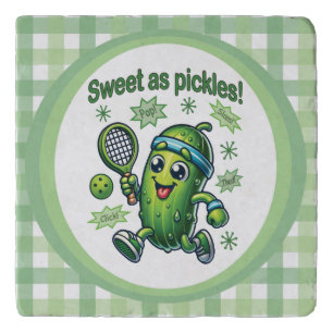 Funny Cute Sweet as Pickles Pickleball Trivet