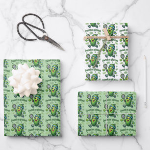 Funny Cute Sweet as Pickles Pickleball Wrapping Paper Sheets