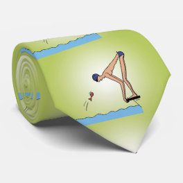 Funny cute swimmer champion racing pool neck tie. neck tie