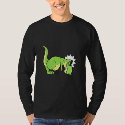 Funny Cute T Rex Hates Push Ups  T_Shirt