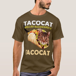 Funny Cute Tacocat Taco Cat Spelled Backward Is  T-Shirt