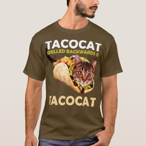 Funny Cute Tacocat Taco Cat Spelled Backward Is  T_Shirt
