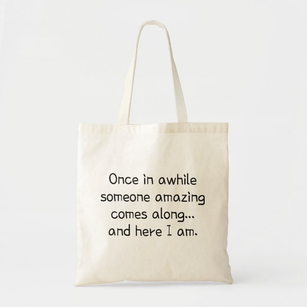 Funny cute teen girl tote bag Zazzle