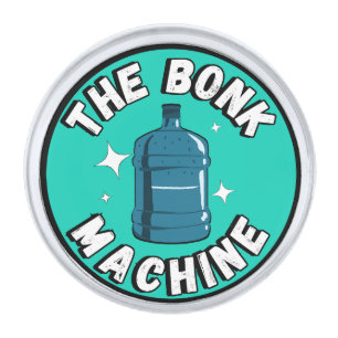 Funny Cute the bonk machine /Free Palestine design Silver Finish Lapel Pin