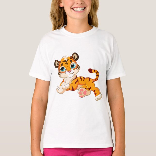 Funny cute tiger cub T-Shirt (Front)