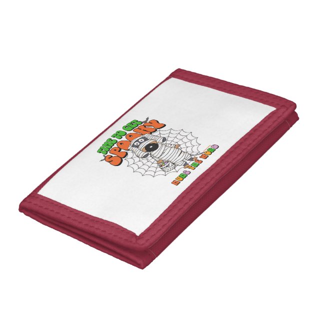 Funny Cute Time to get Spooky Mummy Trifold Wallet (Bottom)