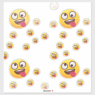 "Funny Cute Tongue-Out Emoji Design" Sticker
