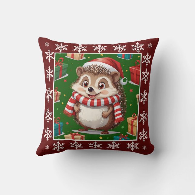 Funny Cute Trendy Stylish Elegant Santa Claus  Throw Pillow (Back)