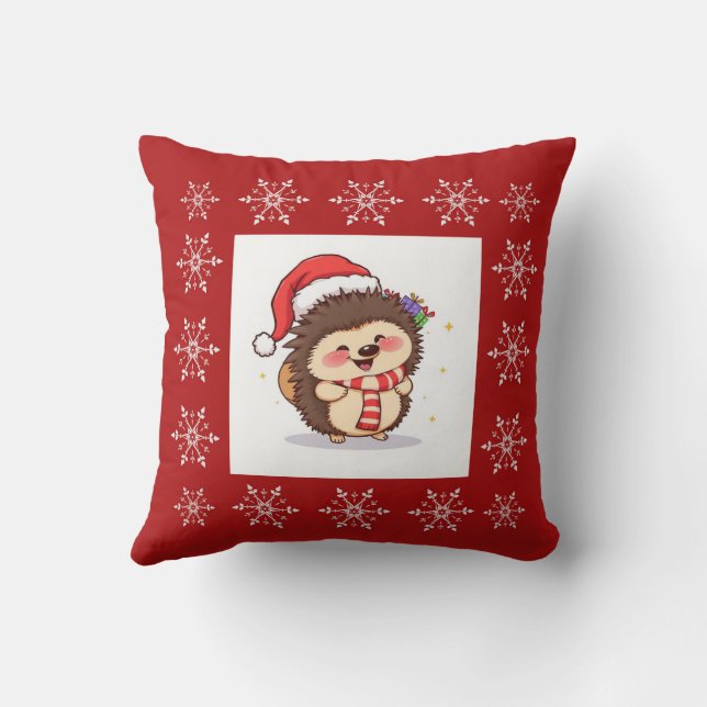 Funny Cute Trendy Stylish Elegant Santa Claus  Throw Pillow (Back)