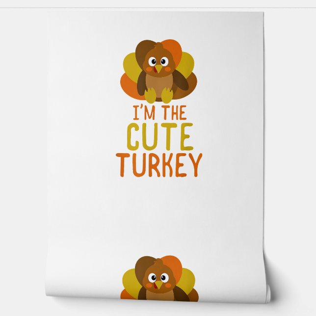 Funny Cute Turkey Family Matching Thanksgiving  Wallpaper (Unrolling)