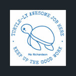 Funny Cute Turtle Awesome Job Teacher Praise Self-inking Stamp<br><div class="desc">Cool and funny gift for teacher. Great words of encouragement for your student. Good job,  well done and keep up the good work. Customize the text to fit your occasion. Use the Design Tool to further edit the font type,  font size and letter spacing.</div>