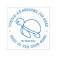 Funny Cute Turtle Awesome Job Teacher Praise