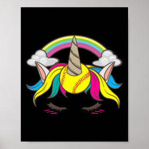 Funny Cute Unicorn Face Softll Lover For Men Women Poster