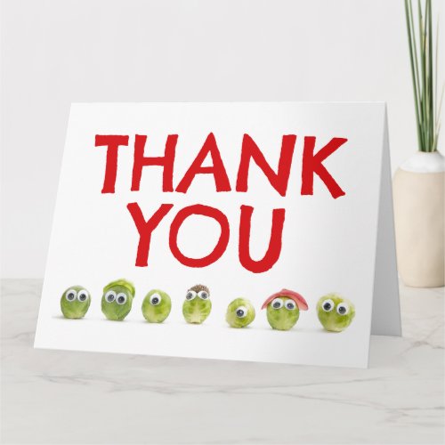 Funny cute unique thank you card for vegetarians