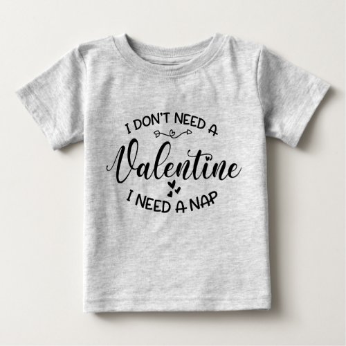 Funny Cute Valentine Baby Unisex Gray Baby T_Shirt
