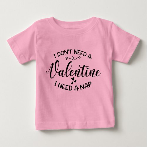 Funny Cute Valentine Baby Unisex Pink Baby T_Shirt