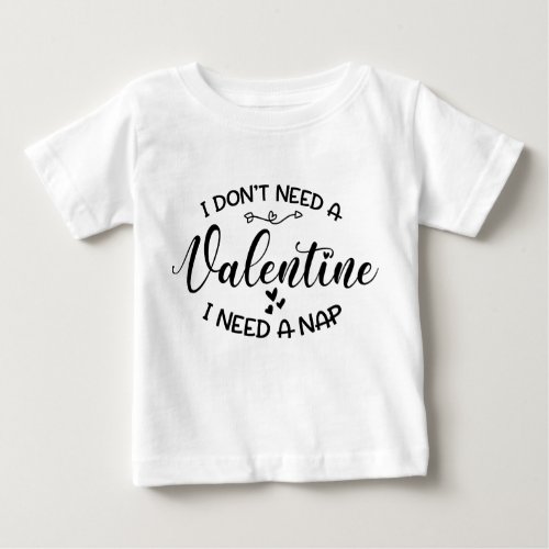 Funny Cute Valentine Baby Unisex White Baby T_Shirt