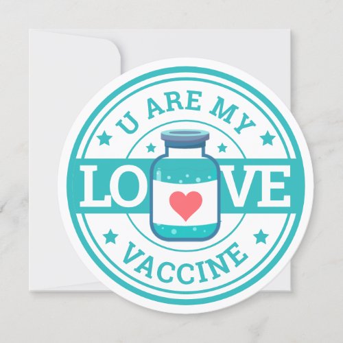 Funny Cute Valentine Covid_19 Vaccine Holiday Card