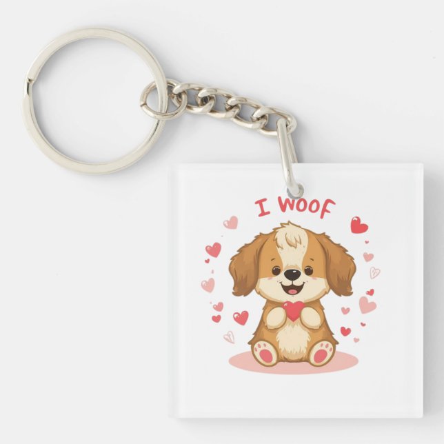 Funny & Cute Valentine’s Day Gift Keychain (Front)