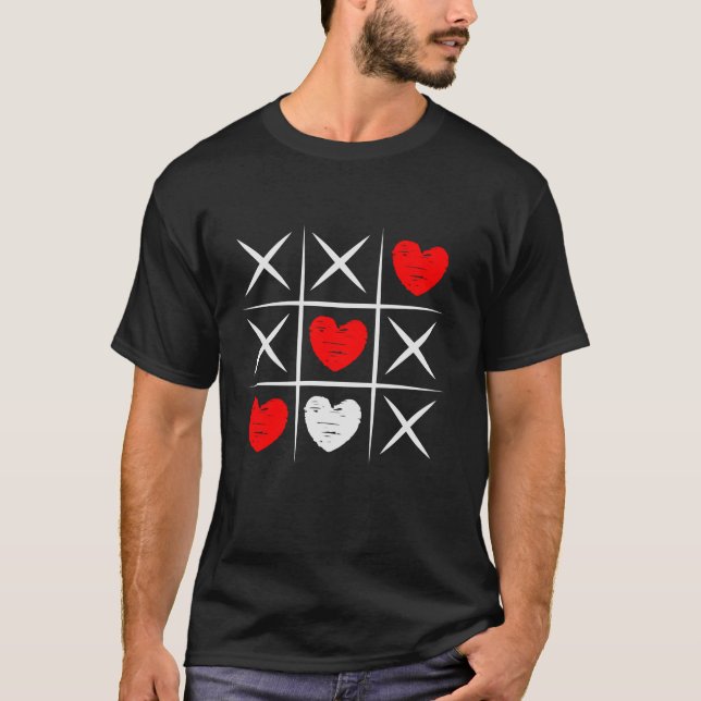Funny Cute Valentines Gift for Mens Womens Heart V T-Shirt (Front)