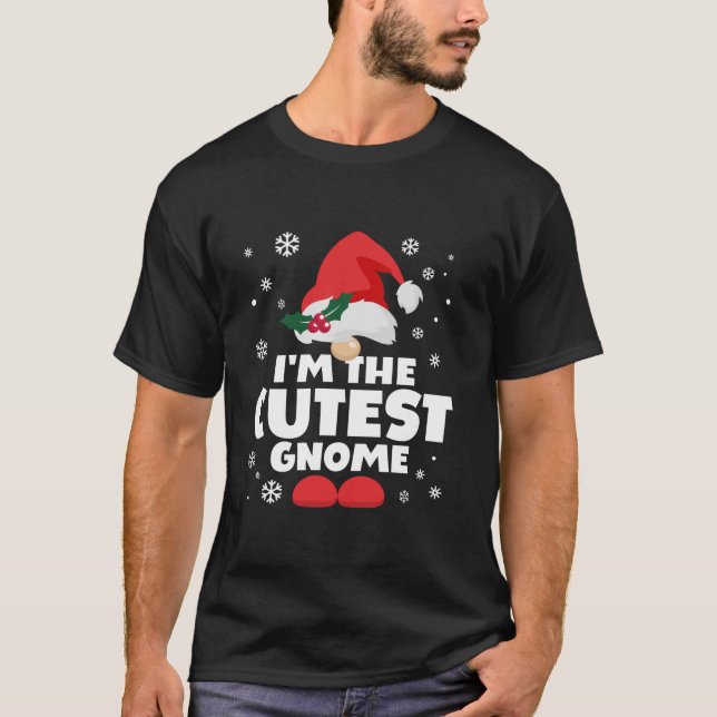 Funny Cutest Gnome Family Matching Group Happy Chr T-Shirt (Front)
