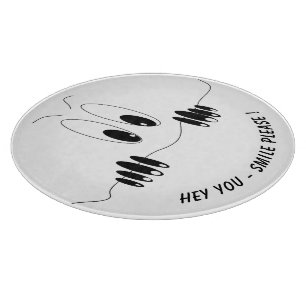 Funny Cutting Board with Curiosity Eyes - Smile